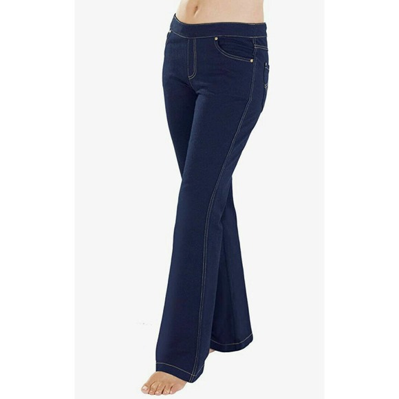 PAJAMA JEANS AS SEEN ON TV SIZE (M 10/12) SUPER COMFY SOFT!! Bootcut Indigo M - Picture 1 of 7